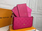 Hot Pink Embossed Crossbody