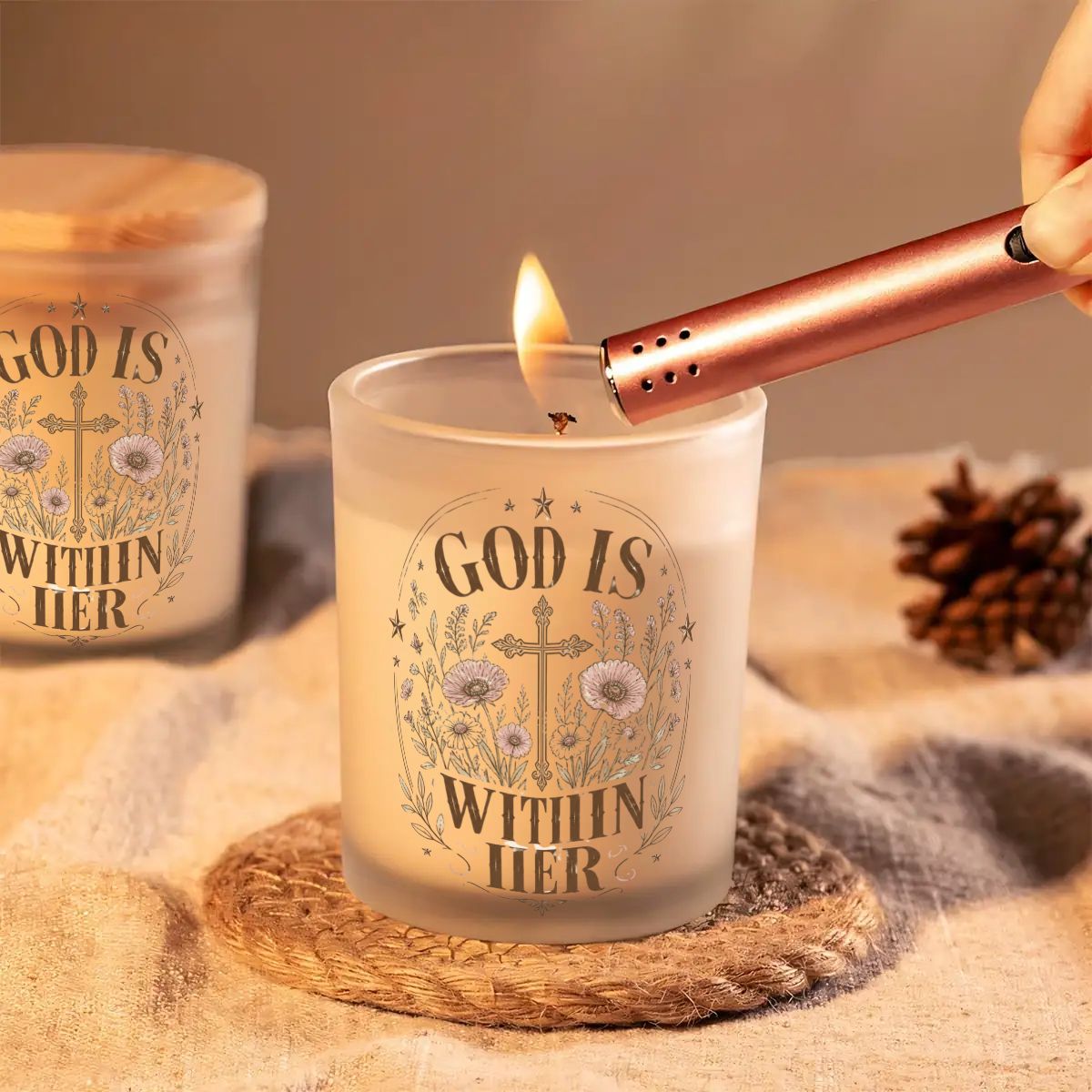GOD IS WITHIN HER CANDLE